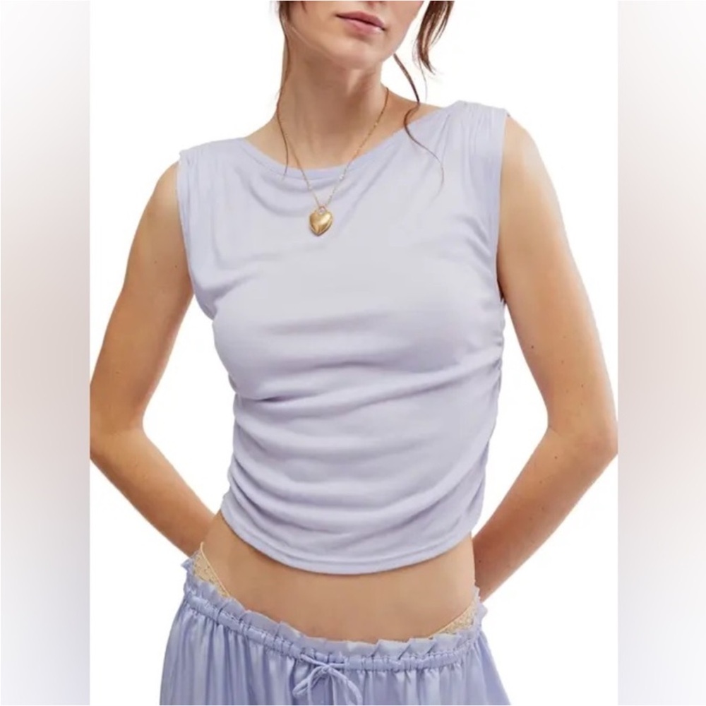Free People Intimately Viscose Light Purple Sleeveless Top Small NWOT